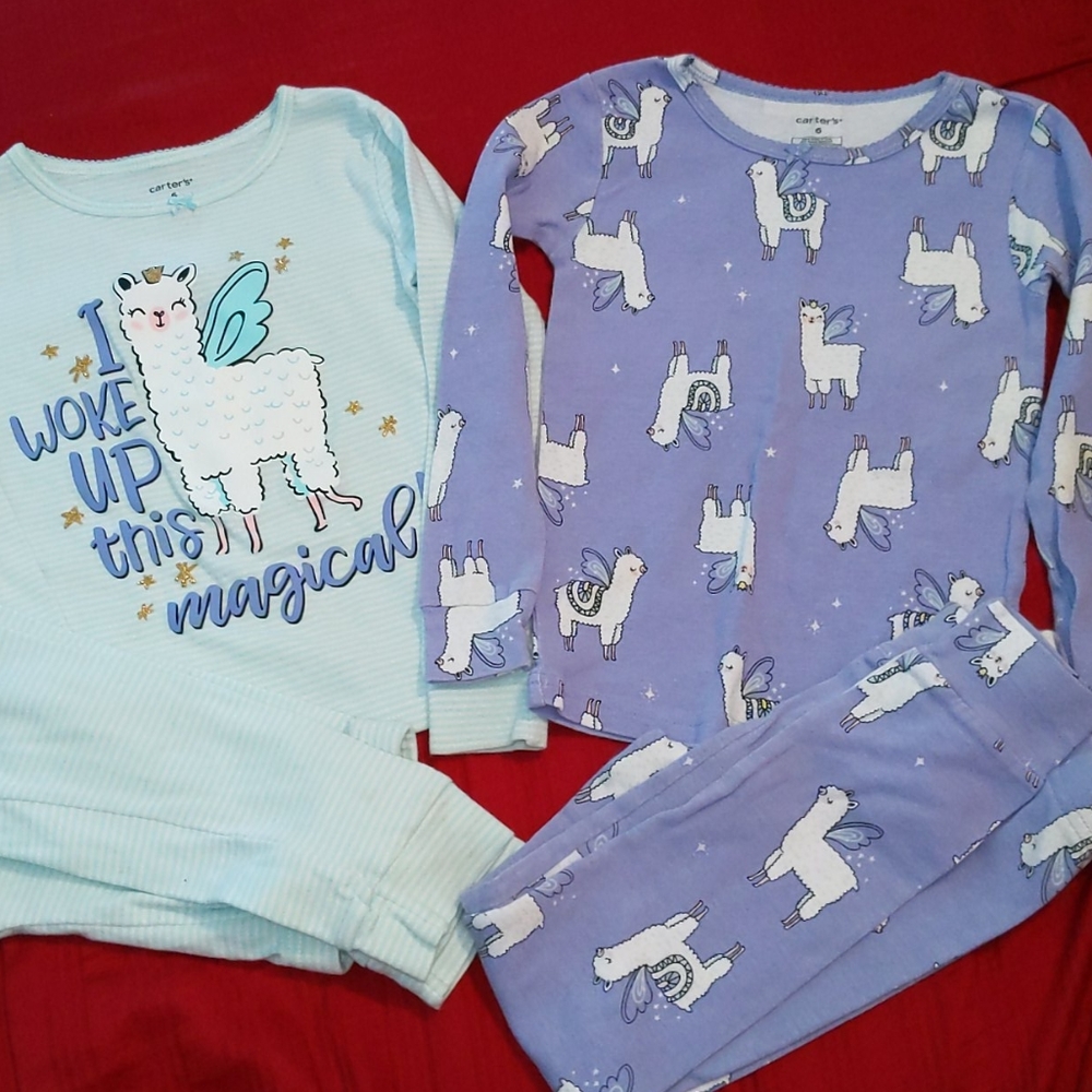 2 Pair Carter's Llama pajamas